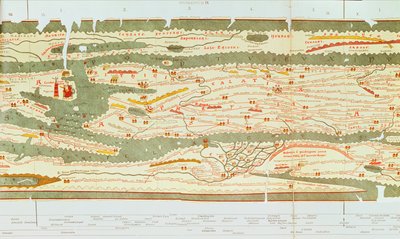 Detail of Constantinople and the Middle East from the Peutinger Map Copy by Unbekannt Unbekannt